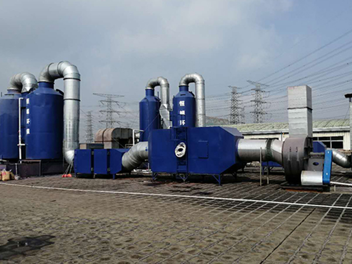 工业废气处理设备案列流程